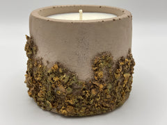 Rustic Hand Painted Natural Soy Candle -  Brown