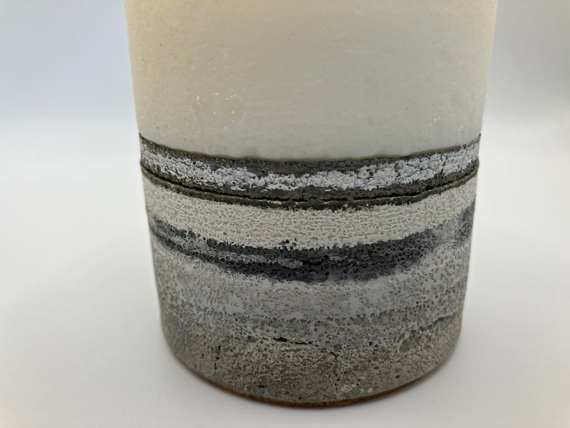 Small 3.25" Pillar Grey & White Natural Soy Candle