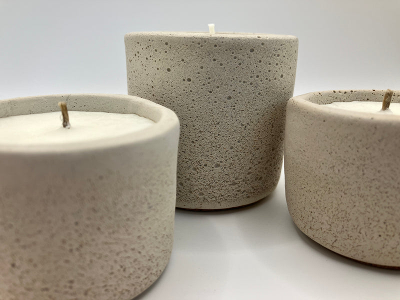 Set of 3 Natural Soy Candles - Bone