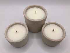 Set of 3 Natural Soy Candles - Bone