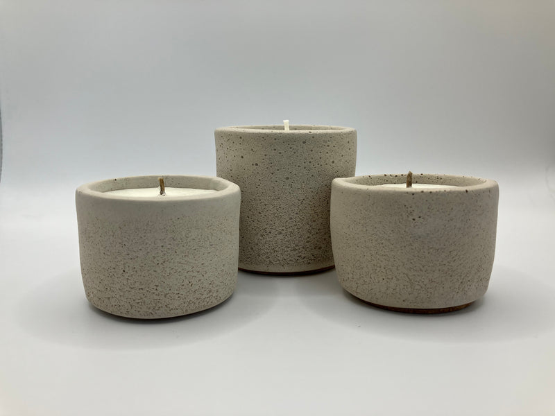 Set of 3 Natural Soy Candles - Bone