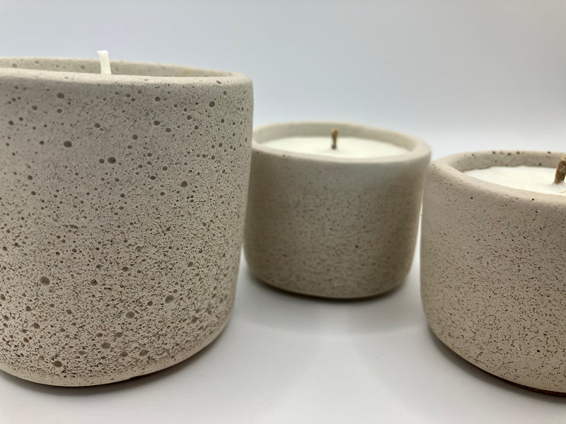 Set of 3 Natural Soy Candles - Bone