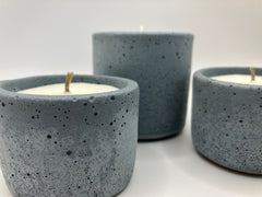 Set of 3 Natural Soy Candles - Fog Blue