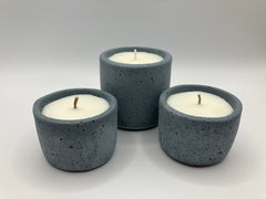 Set of 3 Natural Soy Candles - Fog Blue