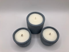 Set of 3 Natural Soy Candles - Fog Blue