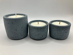 Set of 3 Natural Soy Candles - Fog Blue