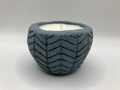 Herringbone Natural Soy Candle - Fog Blue