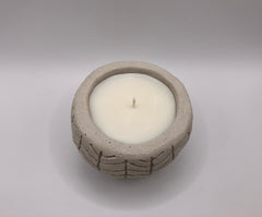 Herringbone Natural Soy Candle - Bone