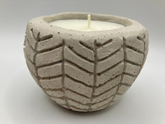 Herringbone Natural Soy Candle - Bone