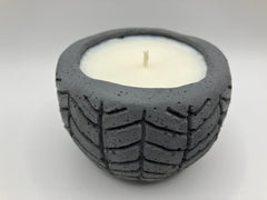 Herringbone Natural Soy Candle - Charcoal