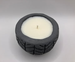 Herringbone Natural Soy Candle - Charcoal