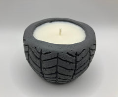 Herringbone Natural Soy Candle - Charcoal