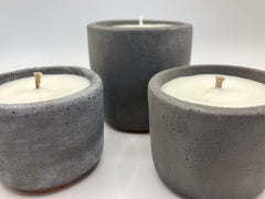 Set of 3 Natural Soy Candles - Charcoal