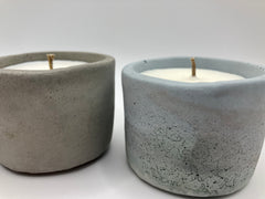 Set of 3 Large Tea Lights - Natural Soy Candles - Blues & Grey