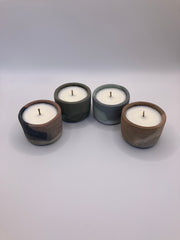 Set of 4 Large Tea Lights - Natural Soy Candles - Blended Colors