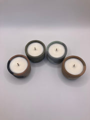 Set of 4 Large Tea Lights - Natural Soy Candles - Blended Colors