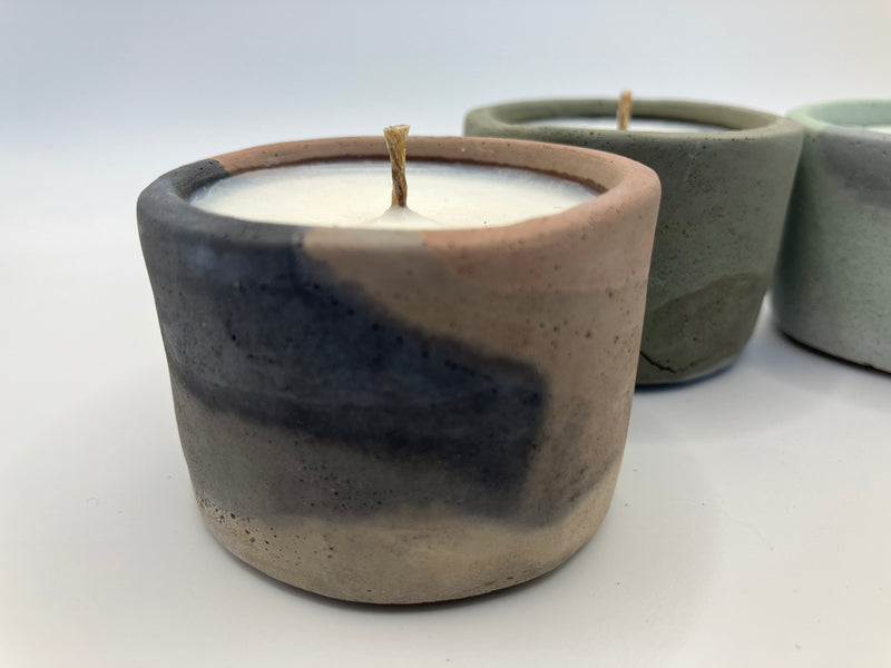 Set of 4 Large Tea Lights - Natural Soy Candles - Blended Colors