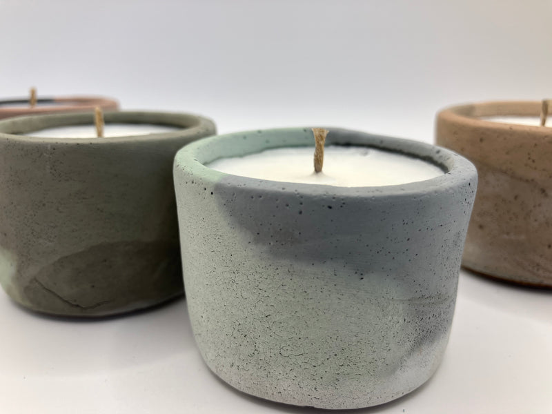 Set of 4 Large Tea Lights - Natural Soy Candles - Blended Colors