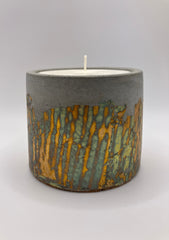 Retro Natural Soy Candle - Circle - Metallic Copper, Blue, Green, Purple & Concrete