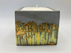 Retro Natural Soy Candle - Square - Metallic Copper, Blue, Green, Purple & Concrete