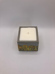Retro Natural Soy Candle - Square - Metallic Copper, Blue, Green, Purple & Concrete