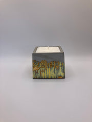 Retro Natural Soy Candle - Square - Metallic Copper, Blue, Green, Purple & Concrete