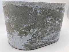 Rustic Natural Soy Candle - Oval - 2 Wicks - Grey & White Washed & Concrete
