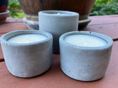 . Palo Santo Scented Handmade Natural Soy Candles - 1 Small Tumbler & 2 Large Tea Lights - Fog Blue