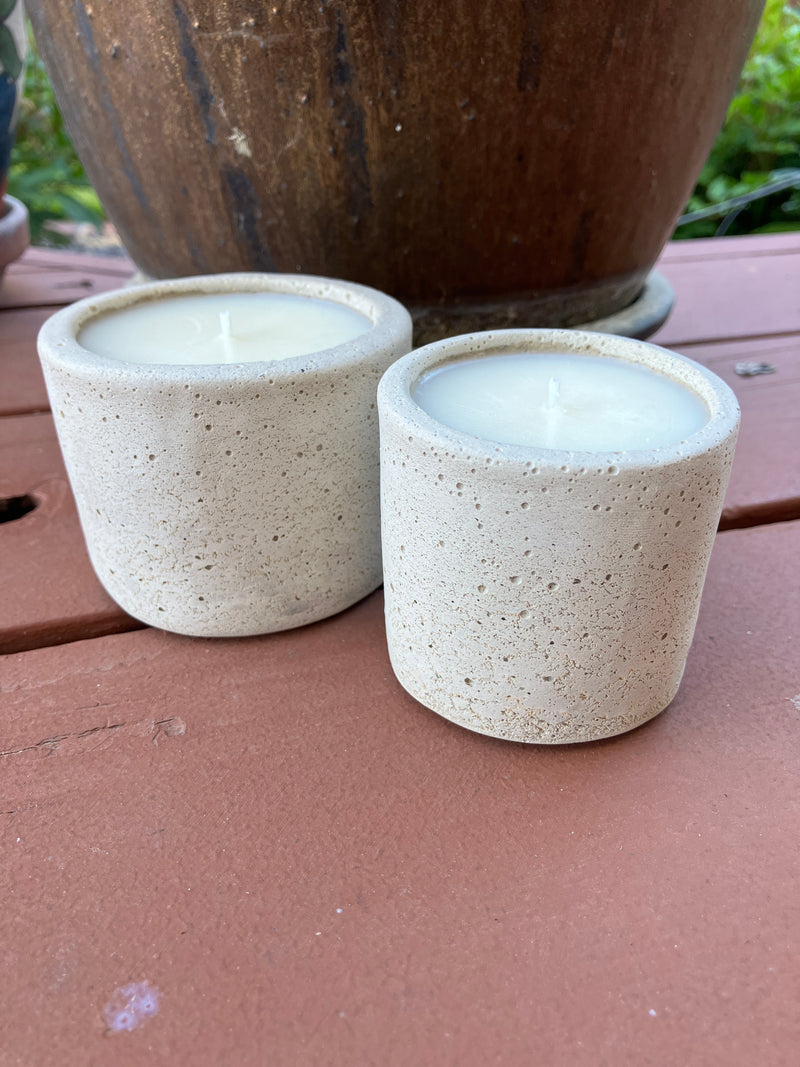 . Palo Santo Scented Handmade Natural Soy Candles - Tumbler Set in Bone