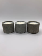 Reed Scented Natural Soy Candles - Handmade - 3 Large Tea Lights - Fresh Cotton Scent