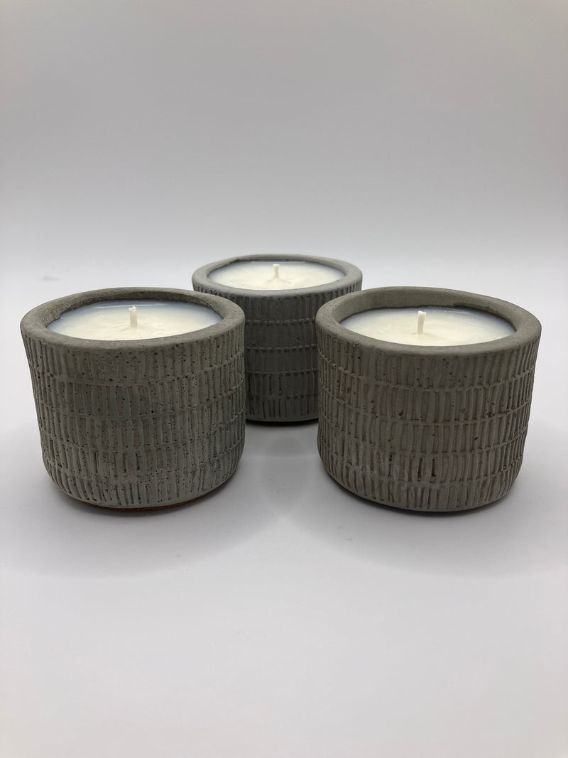 Reed Scented Natural Soy Candles - Handmade - 3 Large Tea Lights - Fresh Cotton Scent