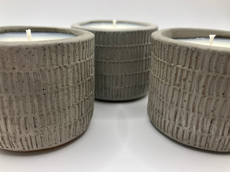 Reed Scented Natural Soy Candles - Handmade - 3 Large Tea Lights - Fresh Cotton Scent