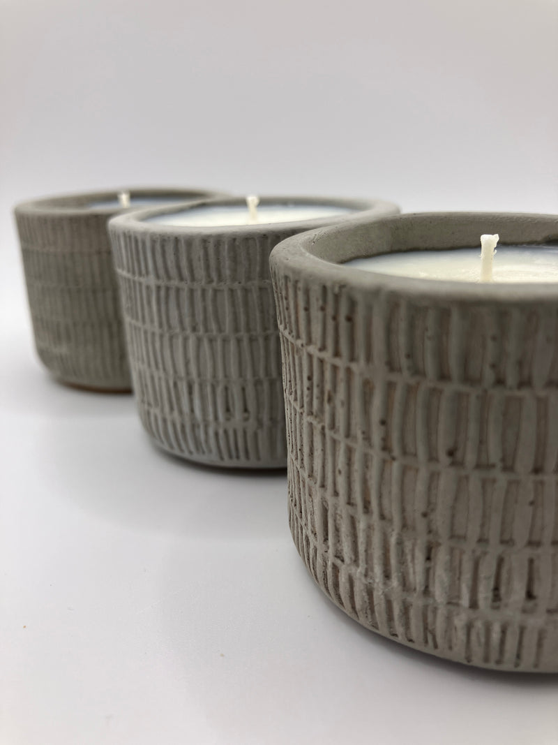 Reed Scented Natural Soy Candles - Handmade - 3 Large Tea Lights - Fresh Cotton Scent