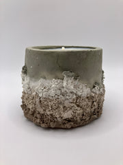 Rustic Khaki, White & Brown Natural Fresh Cotton Scented Candle