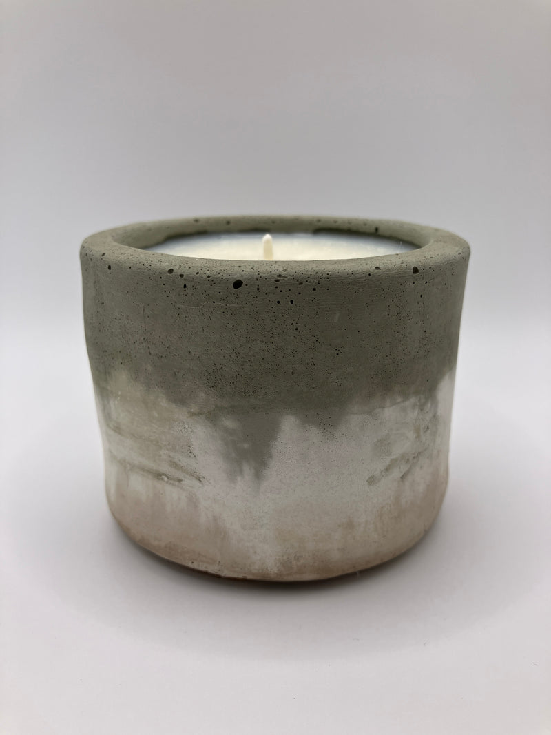 Khaki, White & Brown Natural Fresh Cotton Scented Soy Candle