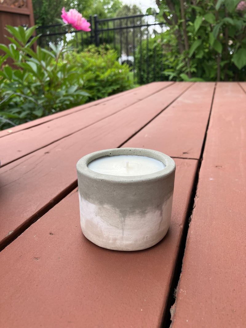 Khaki, White & Brown Natural Fresh Cotton Scented Soy Candle