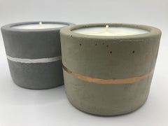 2 Rustic Tumbler Pots - 5 Ounce Natural Soy Candle - Nag Champa Scented - Fog Blue & Pearl White - Khaki Green & Bronze