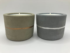 2 Rustic Tumbler Pots - 5 Ounce Natural Soy Candle - Nag Champa Scented - Fog Blue & Pearl White - Khaki Green & Bronze