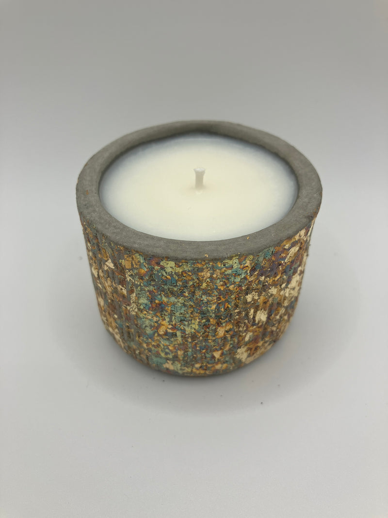 Reed Metallic Scented Natural Soy Candle - Handmade - 1 Single Tea Light - Cactus Flower & Jade Scent