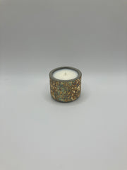 Reed Metallic Scented Natural Soy Candle - Handmade - 1 Single Tea Light - Cactus Flower & Jade Scent