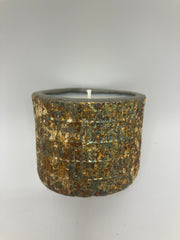 Reed Metallic Scented Natural Soy Candle - Handmade - 1 Single Tea Light - Cactus Flower & Jade Scent