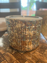 Reed Metallic Scented Natural Soy Candle - Handmade - 1 Single Tea Light - Cactus Flower & Jade Scent