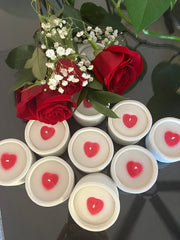 Valentine Heart Soy Candles - Scented - Natural Soy Wax - Pure Cotton Wick - Valentine Gift