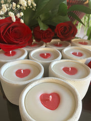 Valentine Heart Soy Candles - Scented - Natural Soy Wax - Pure Cotton Wick - Valentine Gift