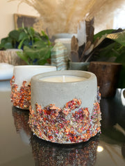 Rustic Handmade 100% Natural Soy Candle - Fresh Linen Scented 5 oz Candle - Clean Scent Certified - Various Colours