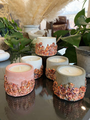 Rustic Handmade 100% Natural Soy Candle - Fresh Linen Scented 5 oz Candle - Clean Scent Certified - Various Colours