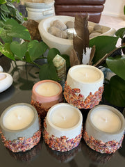 Rustic Handmade 100% Natural Soy Candle - Fresh Linen Scented 5 oz Candle - Clean Scent Certified - Various Colours