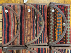 Handmade Wallets - Wool Fabric Persian Kilim Wallets - 5 Compartments - Unique - Great Gifts