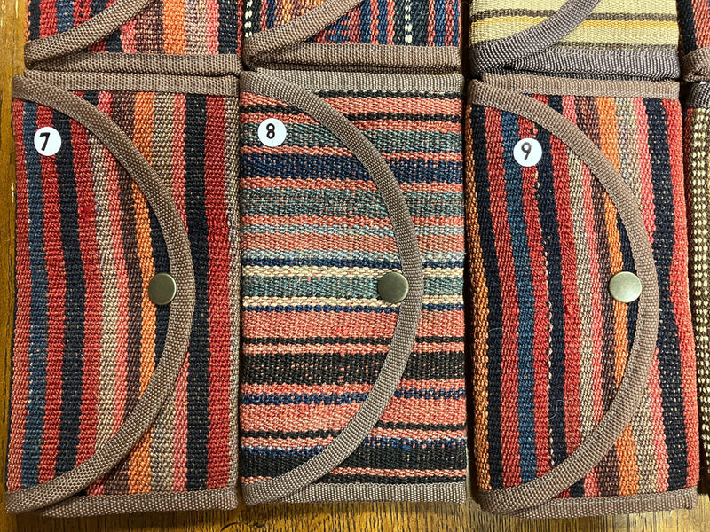 Handmade Wallets - Wool Fabric Persian Kilim Wallets - 5 Compartments - Unique - Great Gifts
