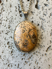 . Stone Crystal & Stainless Steel Handmade Necklaces - Vintage Boho Jewelry - Persian Necklace